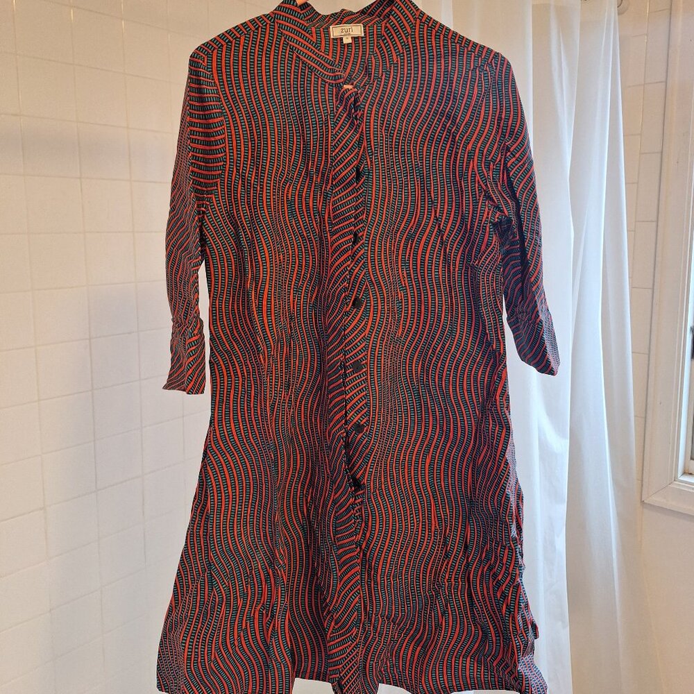 Zuri African print shirt dress
